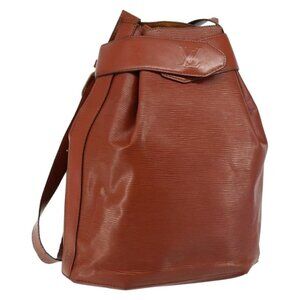 Authentic LOUIS VUITTON Epi Sac Depaule GM Shoulder Bag Brown M80193 LV